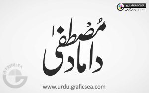 Damad e Mustafa PBUH Word Urdu Calligraphy