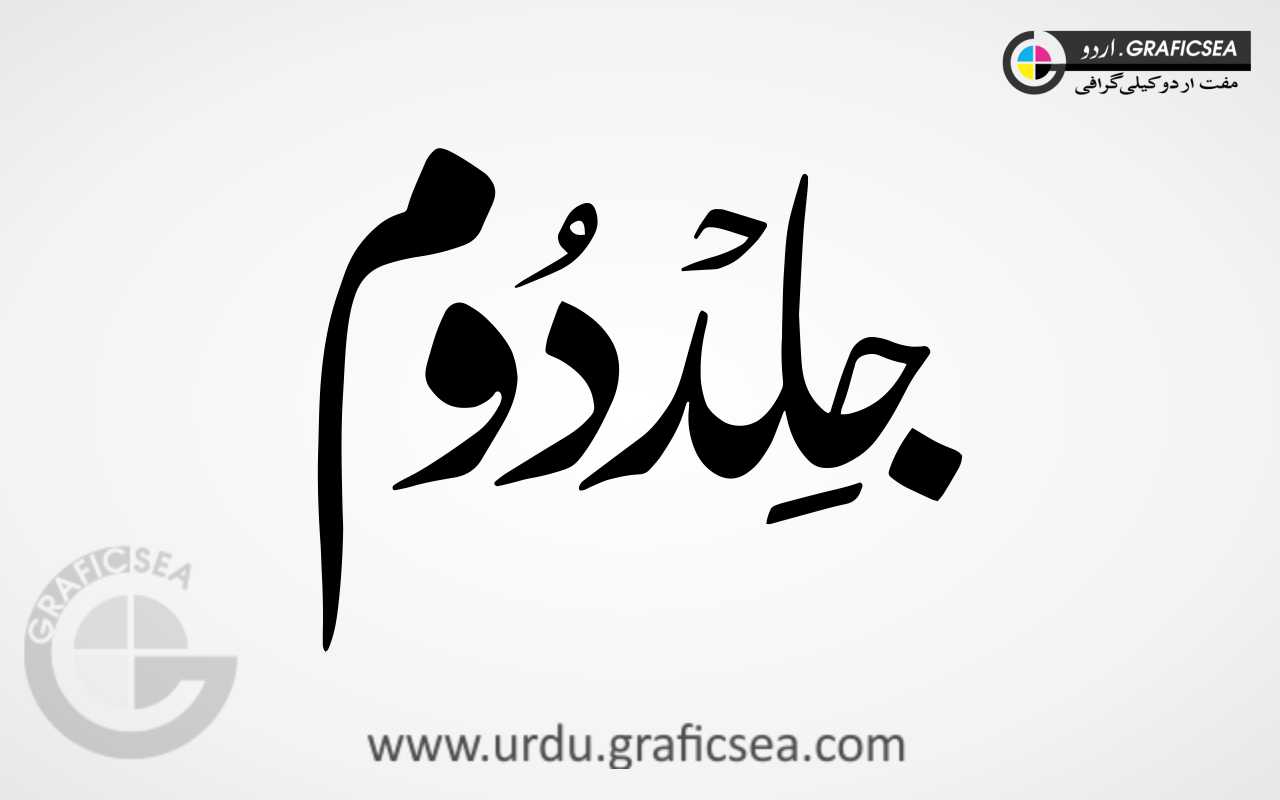 Jild Dhom 2 Urdu Word Calligraphy
